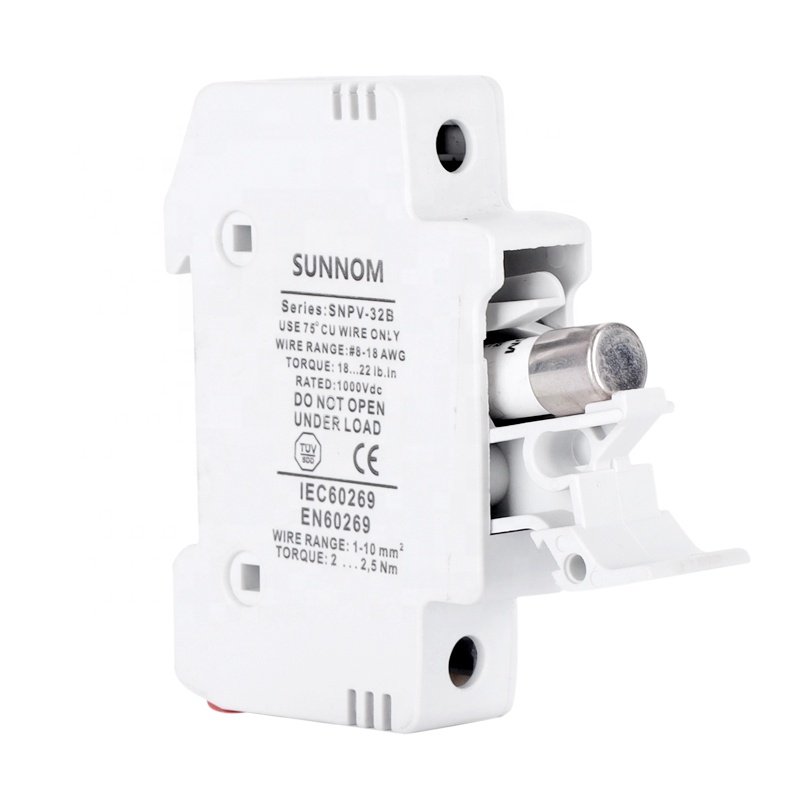 SNPV-32B 10A 12A 15A 16A 20A 25A 30A 32A TUV CE 32A 1 полюс 10x38 мм DIN рейка крепление фотоэлектрических предохранитель с держателем база