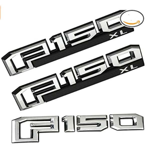 3x F150 XL Эмблема Fender F-150 Задняя Крышка багажника табличка Замена для F-150 хром исходного размера