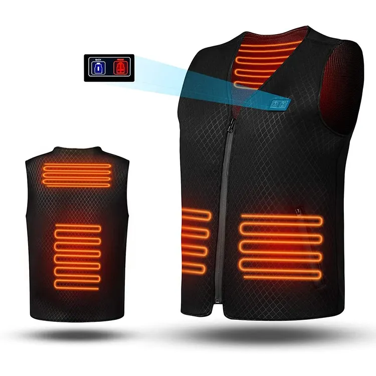 Intelligent Magnetic Theraphy Heating Vest Usb 8 Areas Heated Vest Jacket Neoprene Unisex Warming Heated Vest Usb Power Bank