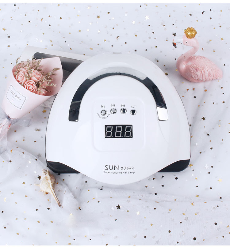 SUN X7 MAX Nail Lamp 180W Fast Curing UV Gel Varnish Polish Sensor LCD Display 57 LEDs Nail Dryer