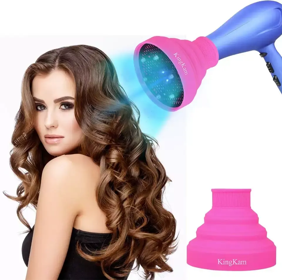 Universal Collapsible Silicone Curly Dryer Diffuser Hair Dryer With Diffuser Hair Dryer Diffuser Attachment For Curly Hair