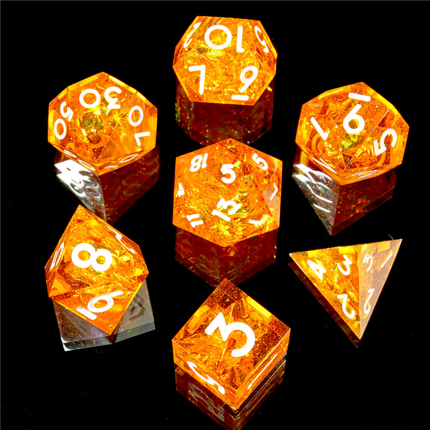 Лидер продаж, игральные кости из смолы dnd sharp, используемые в подземельных и драконах, набор игральных костей для ролевых игр