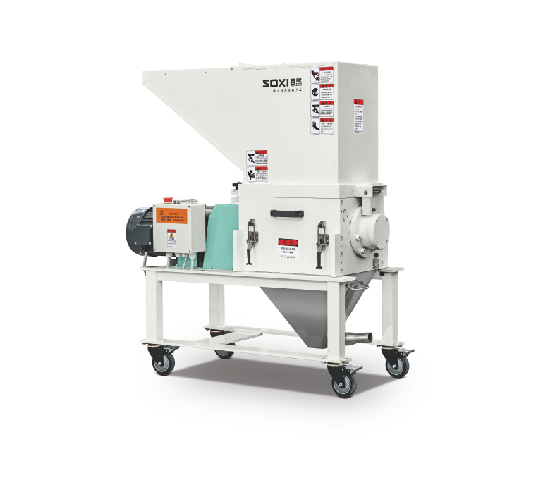 machine side on-line sound proof low speed plastic scrap granulator with steel alloy blades