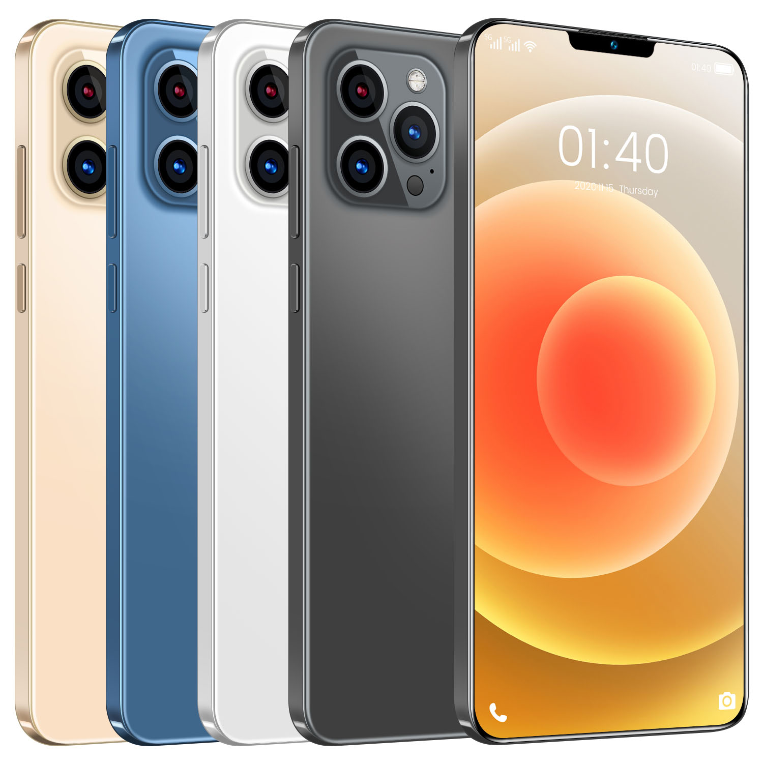 Смартфон i12 Pro Max +, 6,7 дюйма, 12 + 512 ГБ, Android, 10 ядер, 5G LET phone 3, камера MTK6889, распознавание лица, разблокированный мобильный телефон