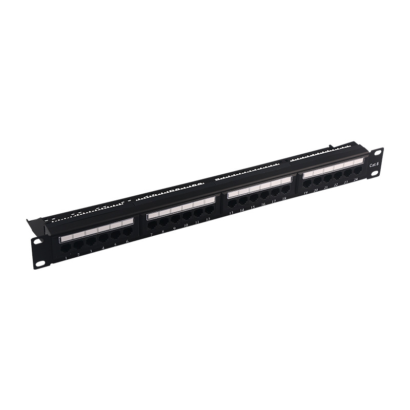 Заводская горячая Распродажа 8P8C UTP 19 "1U CAT6 Utp двойной 110 IDC 24 порта патч-панель cat6 24 порта