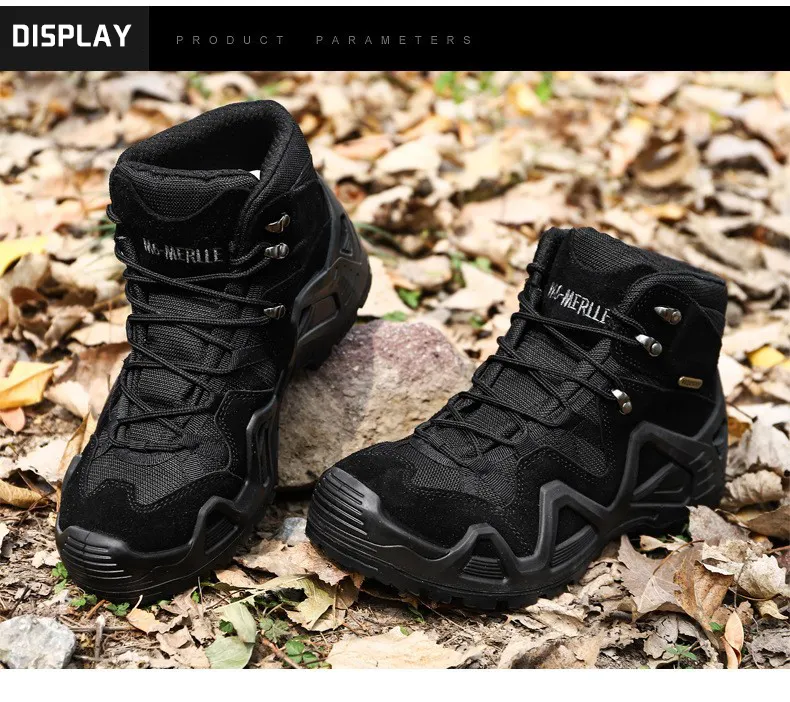 HAN WILD Outdoor Tactical Sport Men Sneakers Breathable Waterproof Men Hiking Shoes Camping