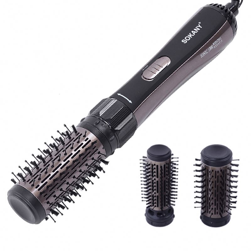 Sokany Electric Hair Brush Dryer Curling One-Step Hair Volumizer Straightener Styling Heating Comb Blow Dryer 2 in 1