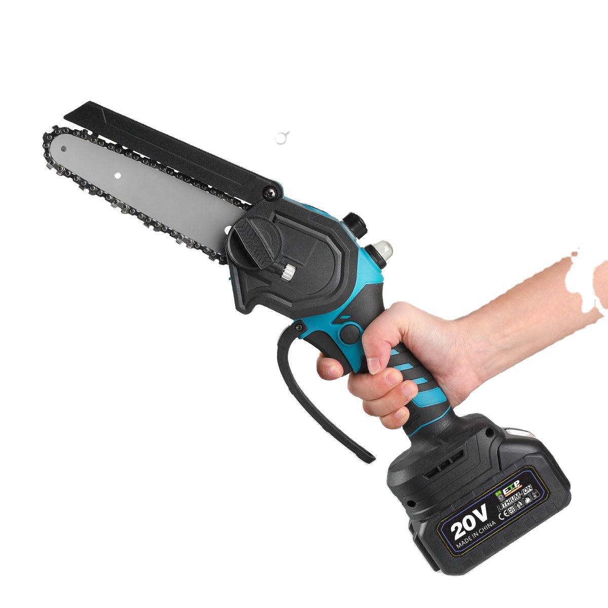 Professional Manufacturer's Cordless Electric Chain Saw Machine Rechargeable High Battery Cutting Wood Plastic Pipe Hand OEM