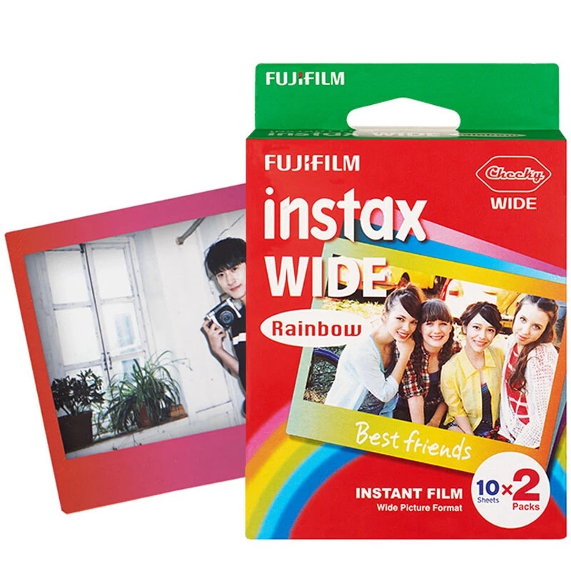 Fujifilm instax Polaroid широкоформатная фотобумага Радужная двойная упаковка 20 листов (подходит для широкоформатных камер)