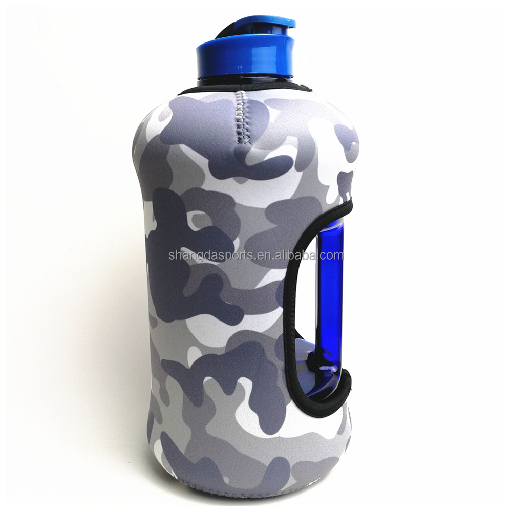 Half Gallon Insulated Neoprene 64oz water bottle with sleeves covers bottle cooling sleeve for water bottle storage sleeve