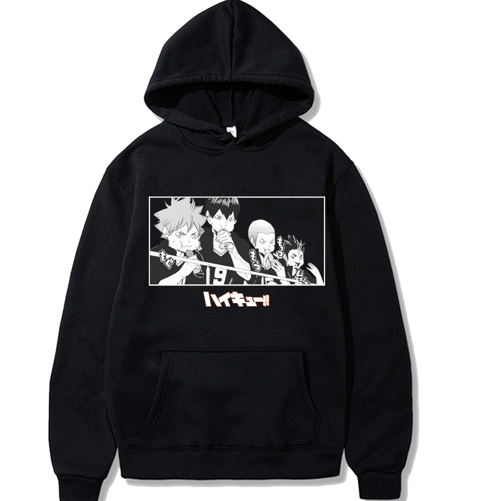 haikyuu Unisex Hoodies Japanese Anime Printed Men's Hoodie Streetwear Casual Sweatshirts