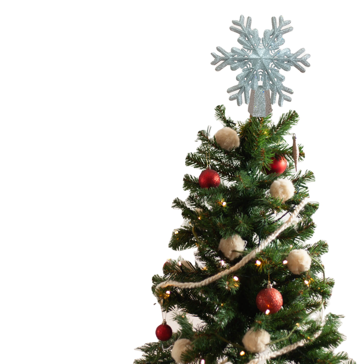 Amazon Hot Selling LED Christmas Tree Top Light Silver /Gold Snowflakes Projector with Rotatable LED Design