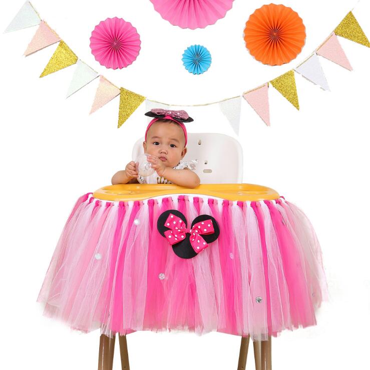birthday dec 100*50cm Tutu Table Clothing Birthday Party Decoration Rectangle Round desk party supplies table skirts