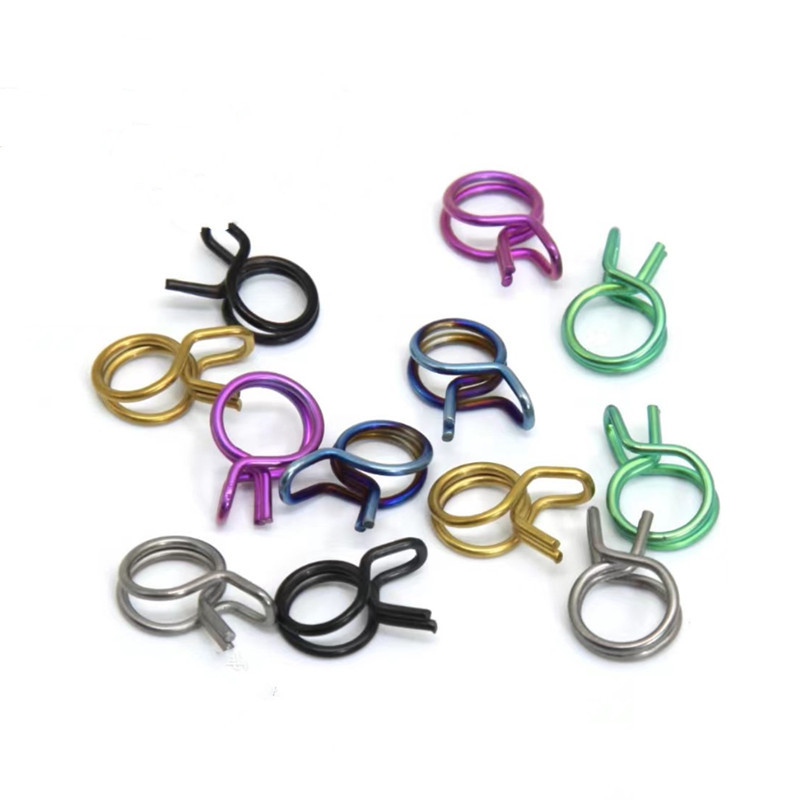 Factory Customized Multiple Colors Titanium Alloy Motorcycle RCS Brake Fluid Tank Reservoir Tubing Clamp Parts Pipe Clip