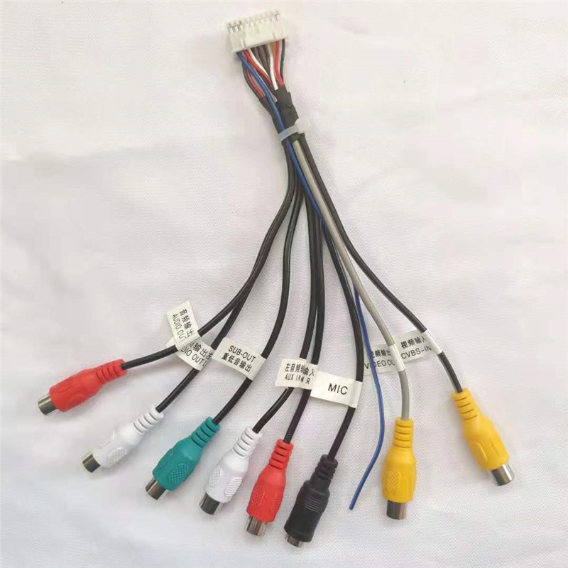 20pin RCA Audio line video input refitted power amplifier subwoofer for Android navigation