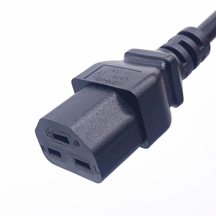 Heng-well High Quality Extension Cord IEC PVC Black C20 To C21 Connector Power Cord