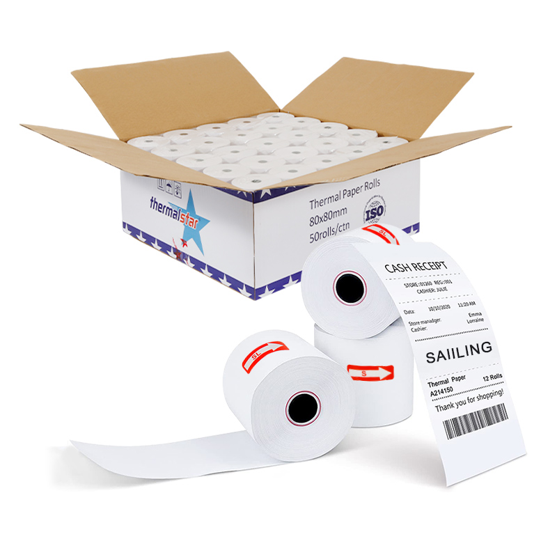 Sailing Paper thermal paper roll for printing 80x80mm and 3-1/8 inch pos paper roll