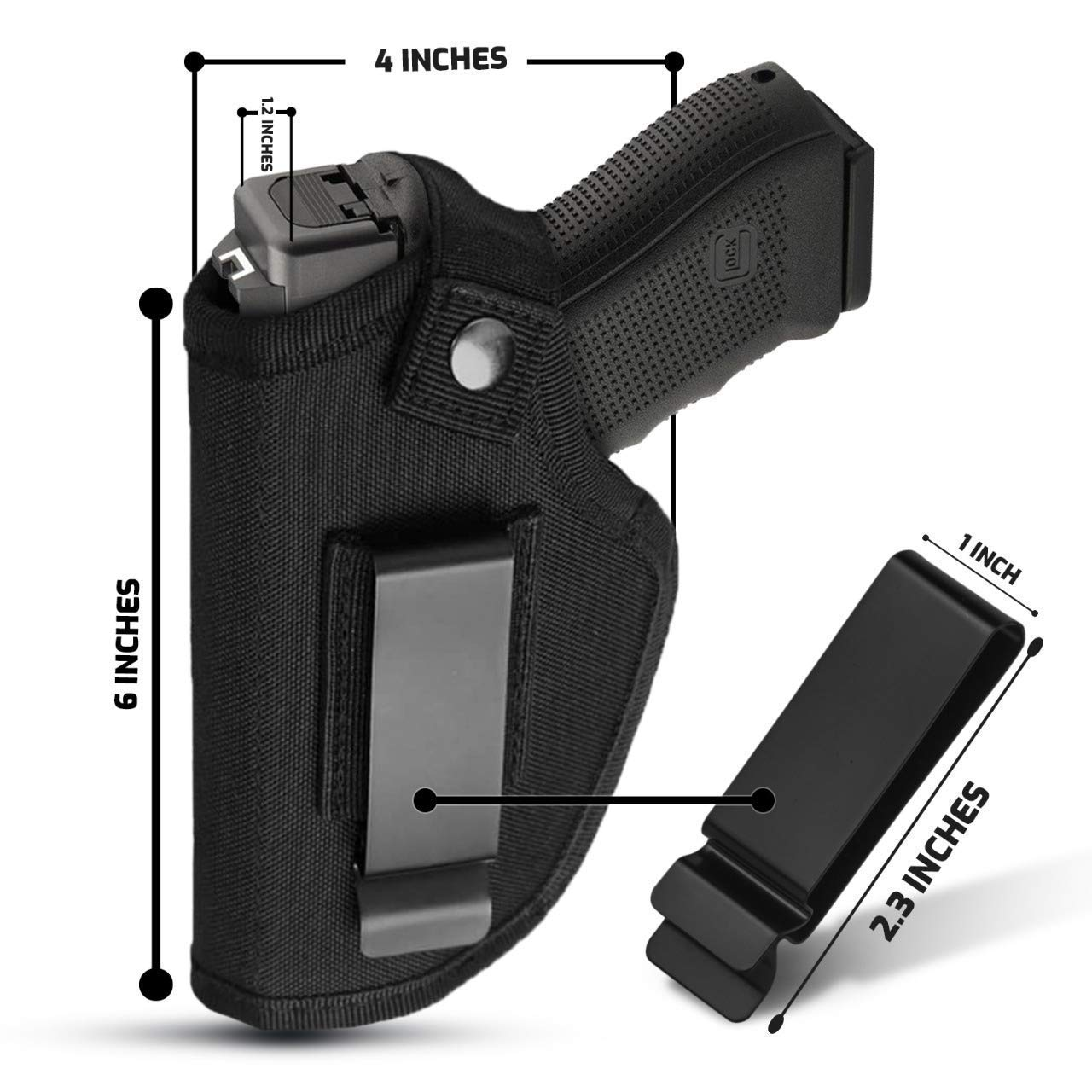 Concealed Gun Holster Universal Airsoft Right/Left Holster Handgun Holsters for Male and Female. 9mm Holsters for Concealed Carr