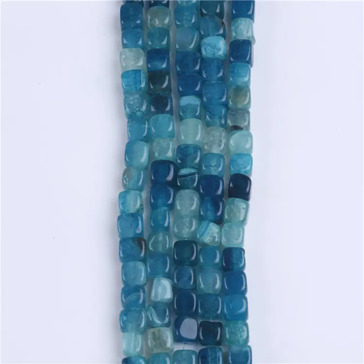 Оптовая продажа, разноцветные камни 7-8 мм из кубического Агата