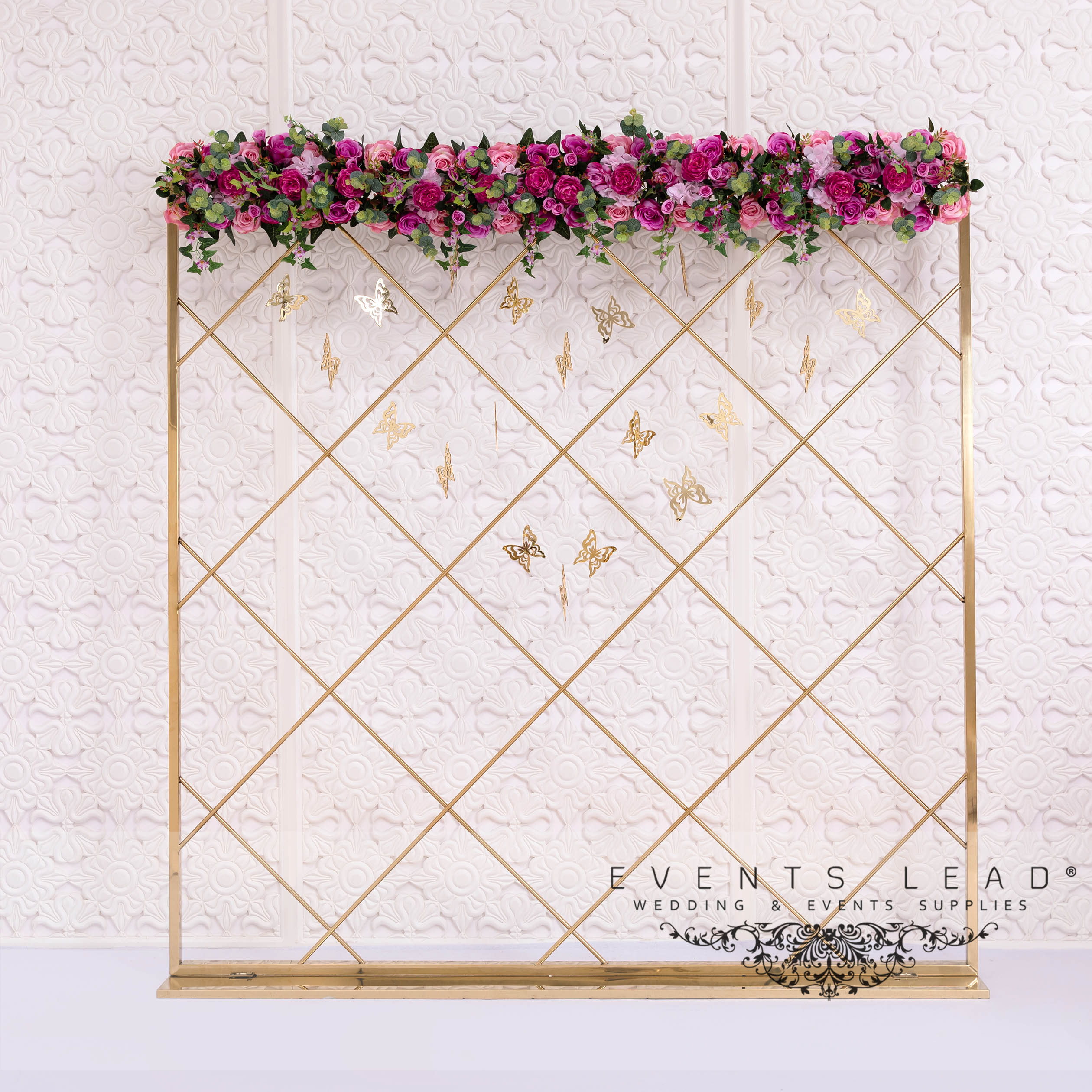 Selling Golden Stainless Steel EMPANADA Wedding Backdrop