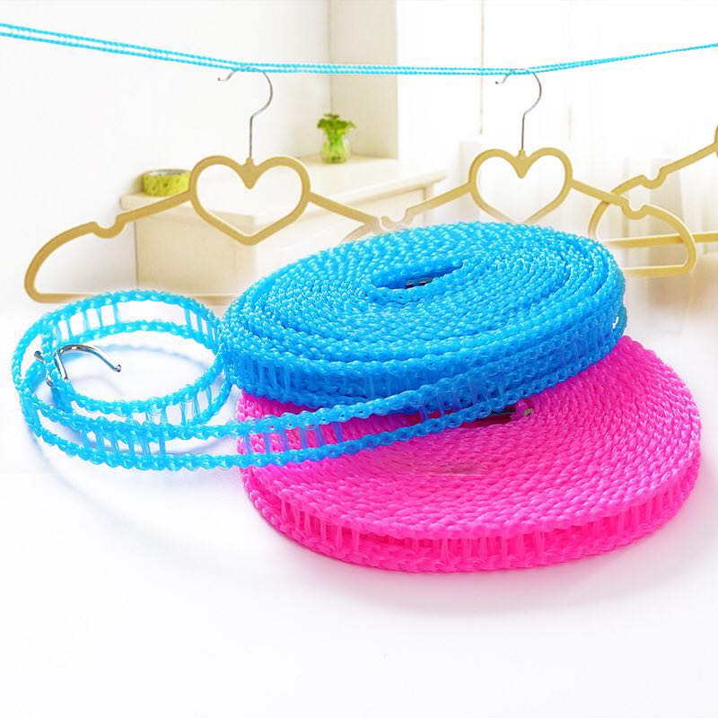 Windproof and non-slip clothesline Outdoor retractable non-slip drying with hook rope