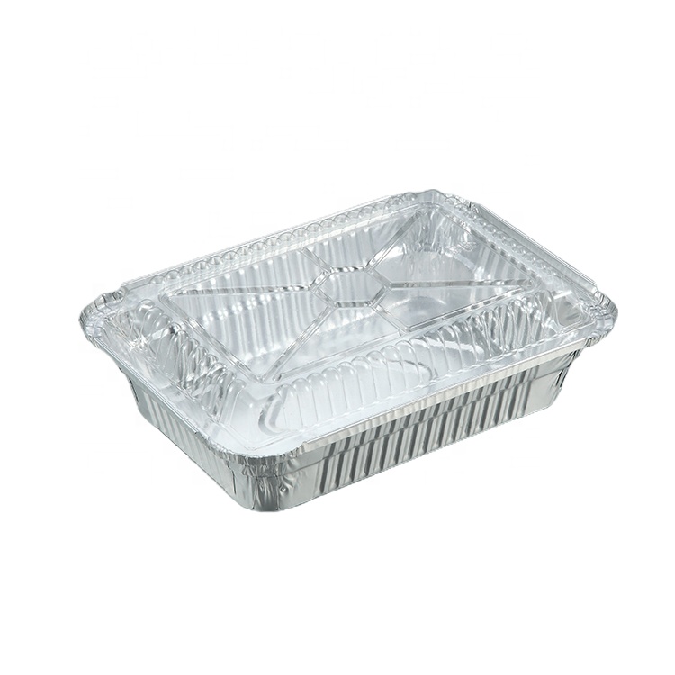 Rectangle Hollowware Foil Container Foil Takeaway Container Food Grade Foil Container