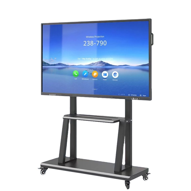 Infrared Interactive Digital Whiteboard Full Magnetic Glass with Aluminum Frame for Classroom Use with Wheels