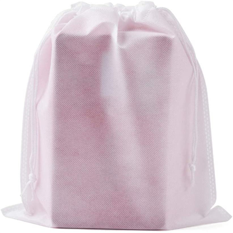 Printed Small Non Woven Drawstring Shoes Bag Wholesale Reusable Eco Friendly Custom Logo Non-woven Laundry Bag Nonwoven Dust Bag