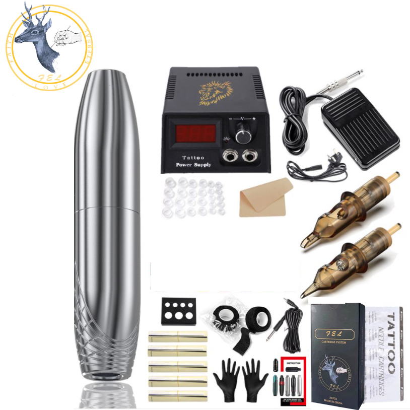 FEL Professional Wholesale Supplies Tattoo Needles Cartridge Electric Motor Rotary Machine Complete Tattoo Kits