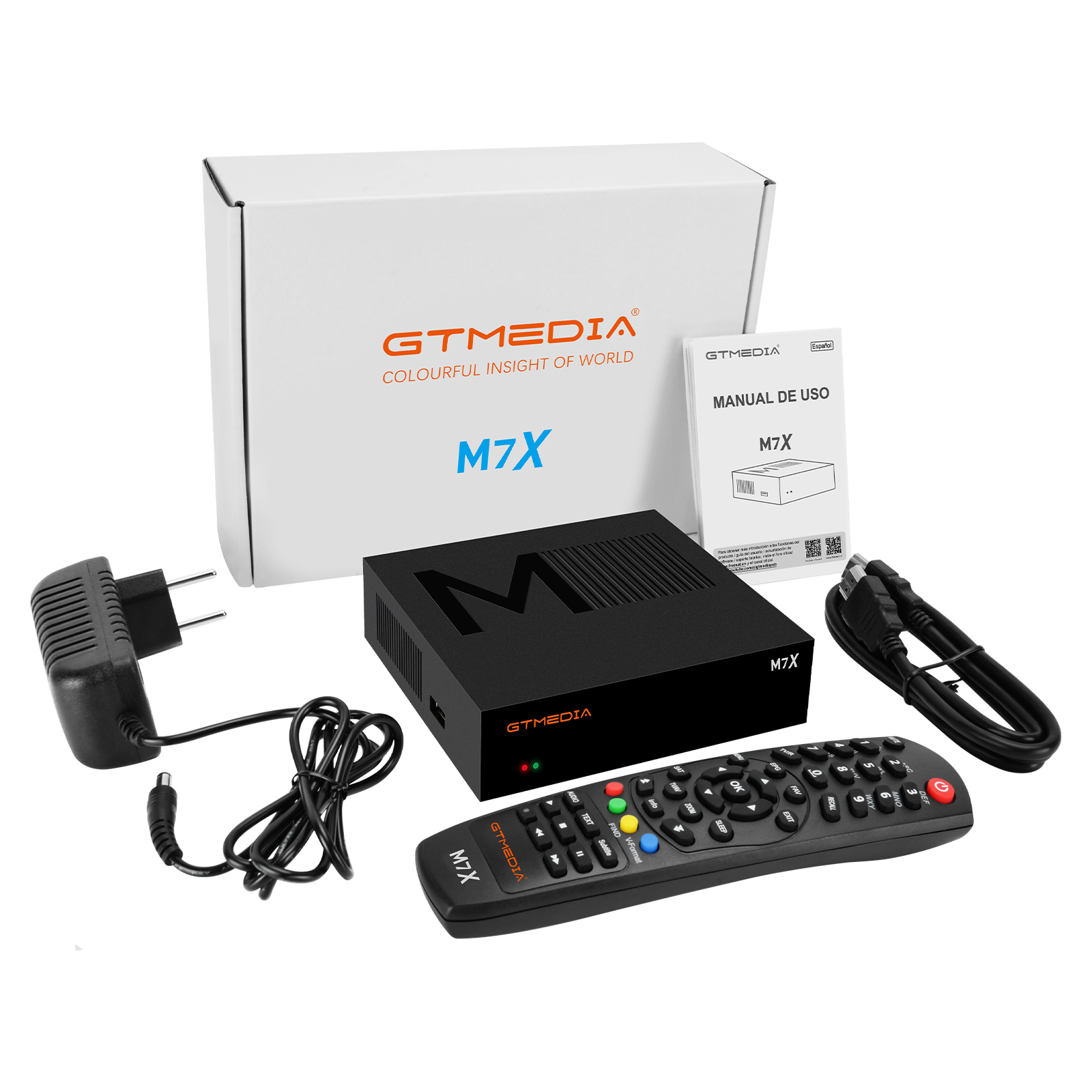 2022 Новое поступление оригинальный Gtmedia M7x Dvb-s2 Икс Sks спутниковый ТВ-приемник встроенный Wi-Fi Декодер каналов кабельного телевидения Iptv для Латинской Америке Бразилии