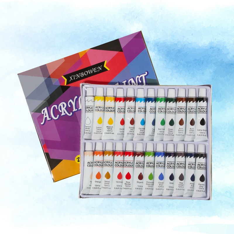 Lifeinfinity Acrylic Paint Set 12ml with Professional Quality Colors for Adults, Kids and Artists