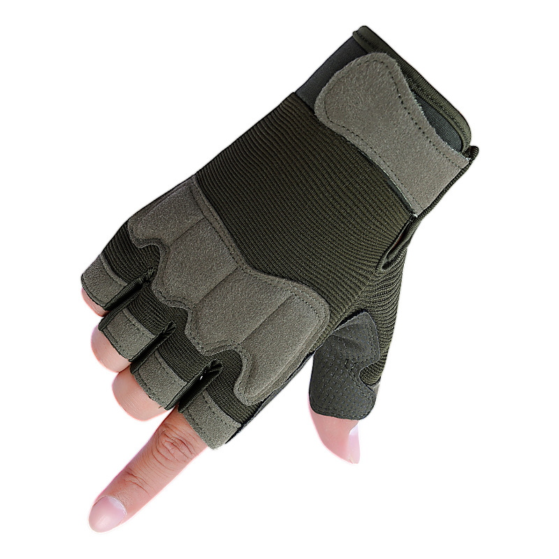 Tactical half-finger gloves camouflage outdoor motorcycle riding sports protective fitness gloves special forces tactical gear