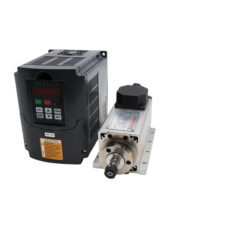 Высокое качество! 1 комплект 1,5 кВт 110v/220v 400 Гц 24000 об/мин с воздушным охлаждением квадратный шпиндель + HY частотно-регулируемым приводом + ER11 цанговый Для фрезерный станок с ЧПУ