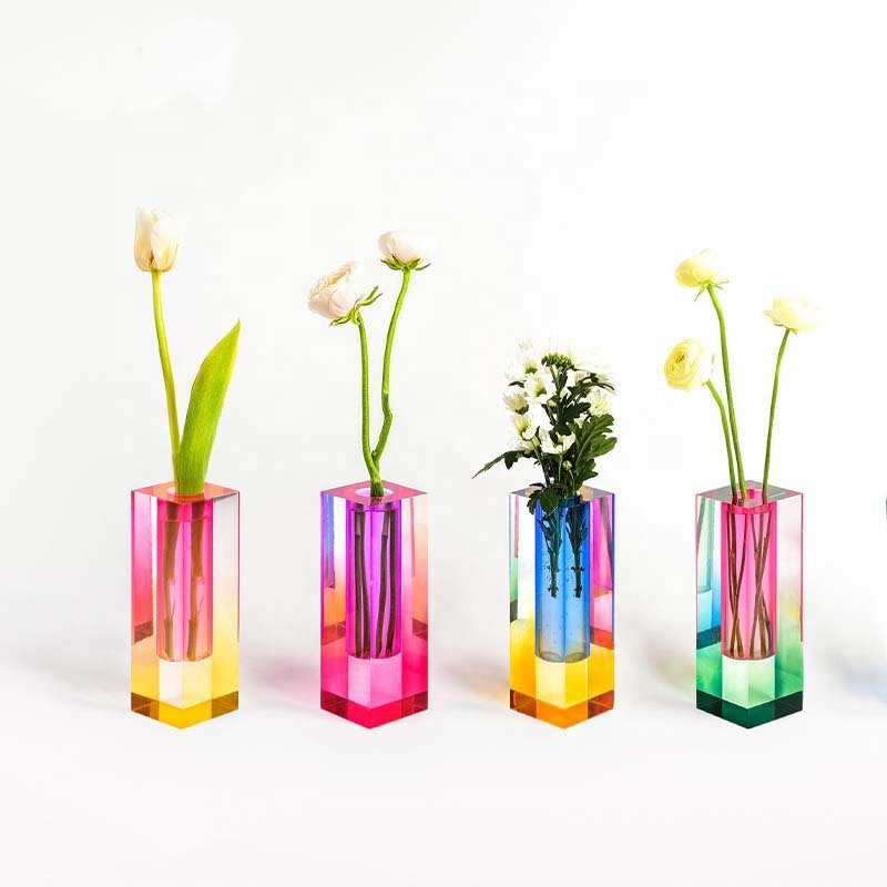 Acrylic  luxury crystal vase ornaments living room flower mashite modern minimalist European table decoration