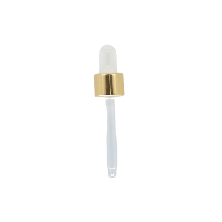 24/410 black aluminum cap glass dropper with glass pipette for glass dropper bottle