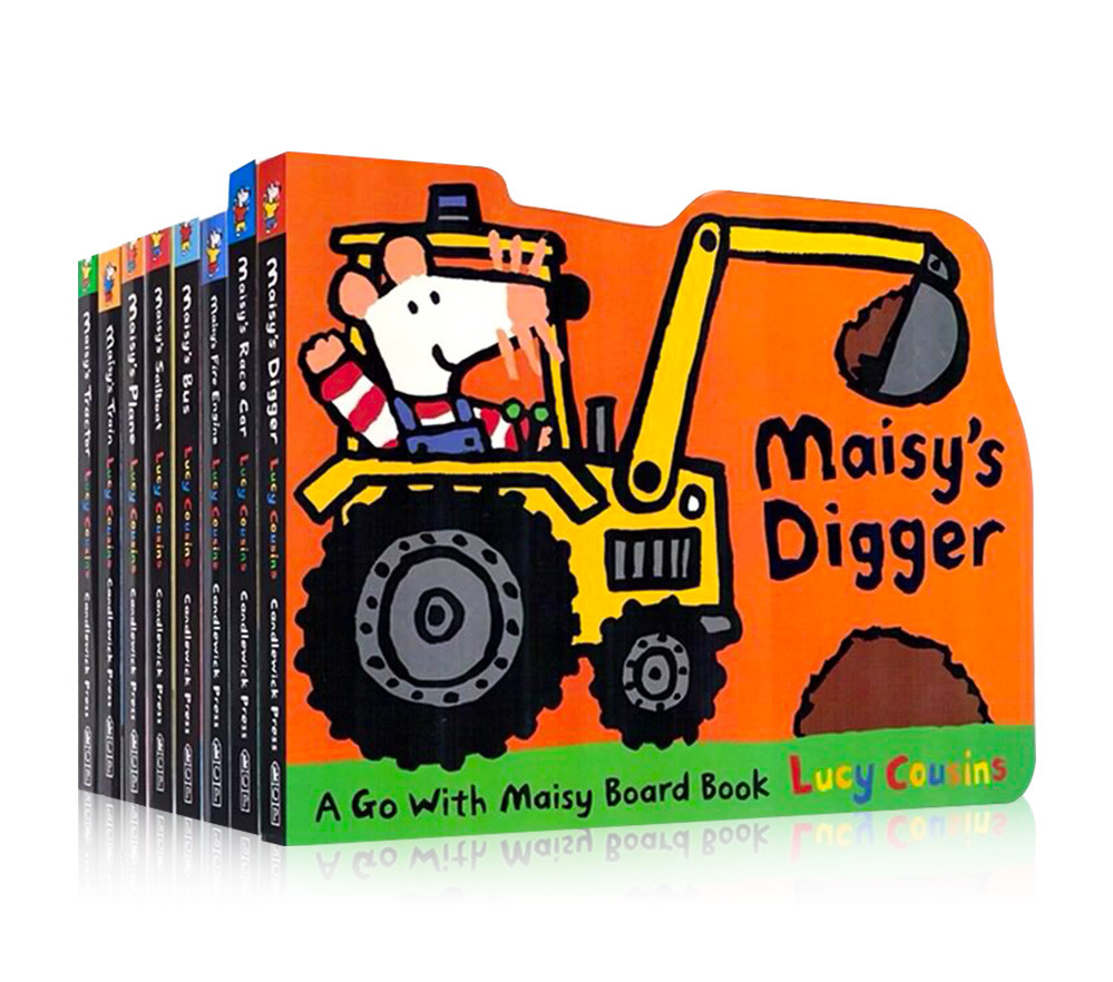 8 книг/комплект английские картина книга младенца комплекты Maisy доска мышь Bobo транспортировки картона манга книги на английском языке для детей