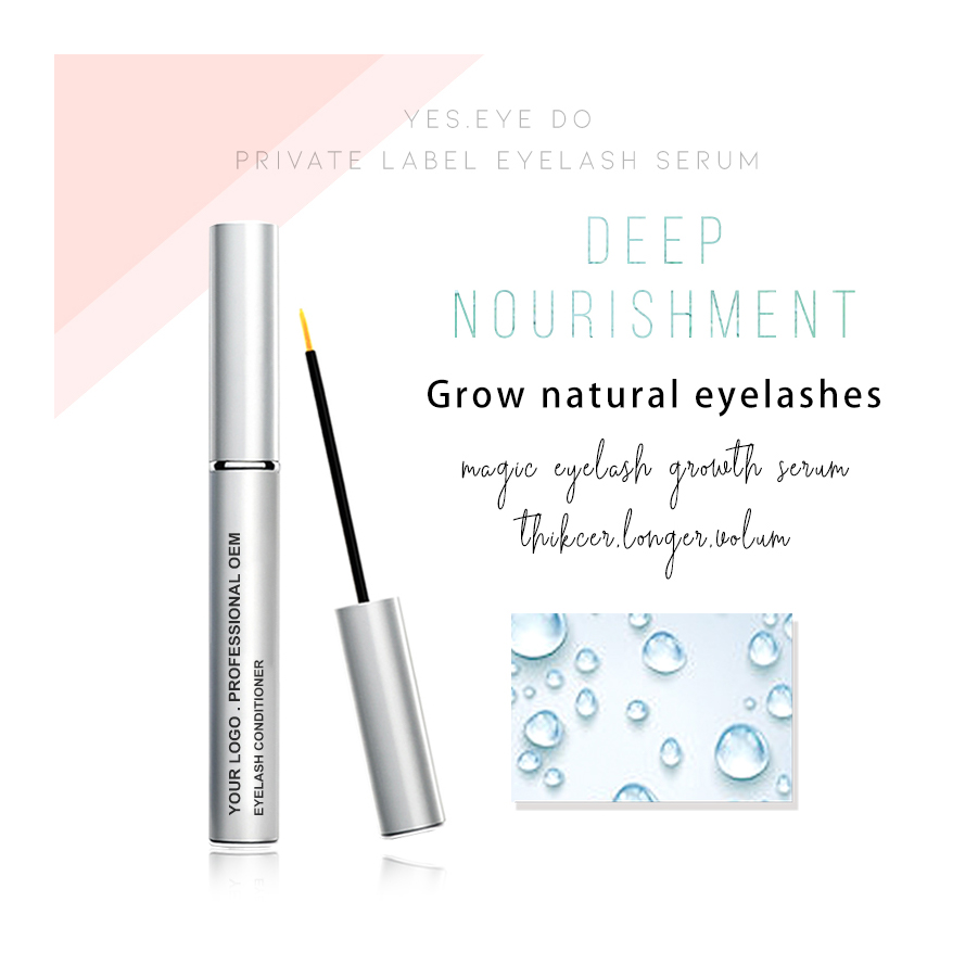 Growth Liquid Extension organic vegan eye lash eyebrow growth product longer thicker eyelash serum semi finished eyebrow clear