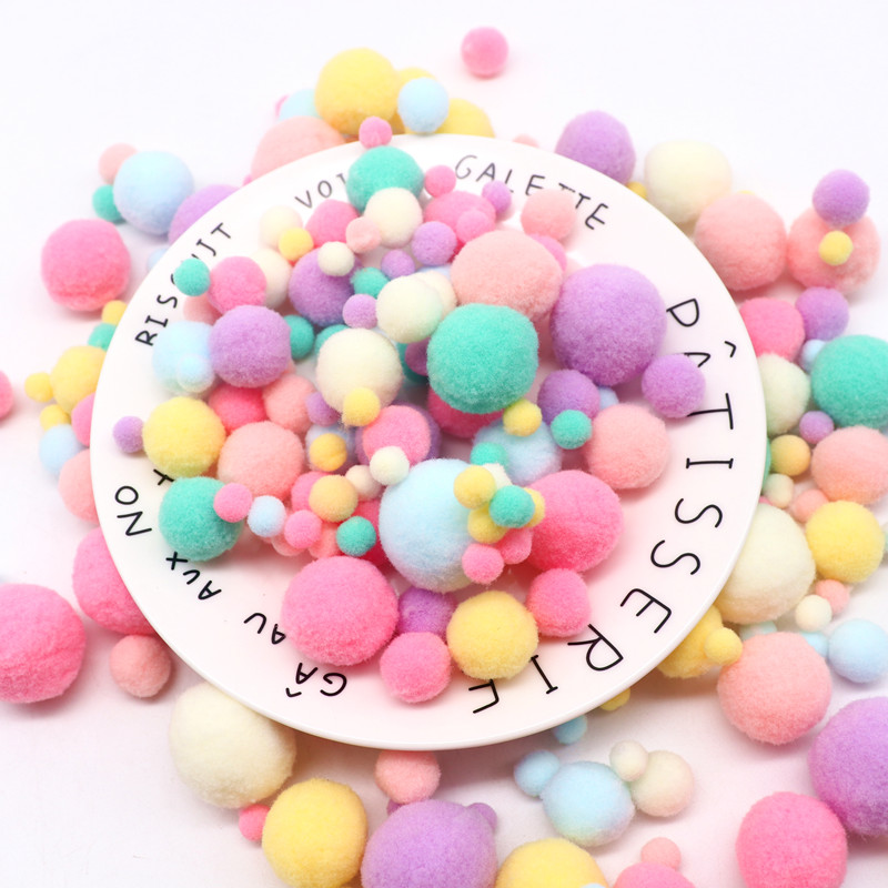 Kids DIY Pompoms Toy Craft Supplies Mini Fluffy Pompon 10/15/20/25mm Pom Poms Christmas Home Decoration Accessories Pompom Ball