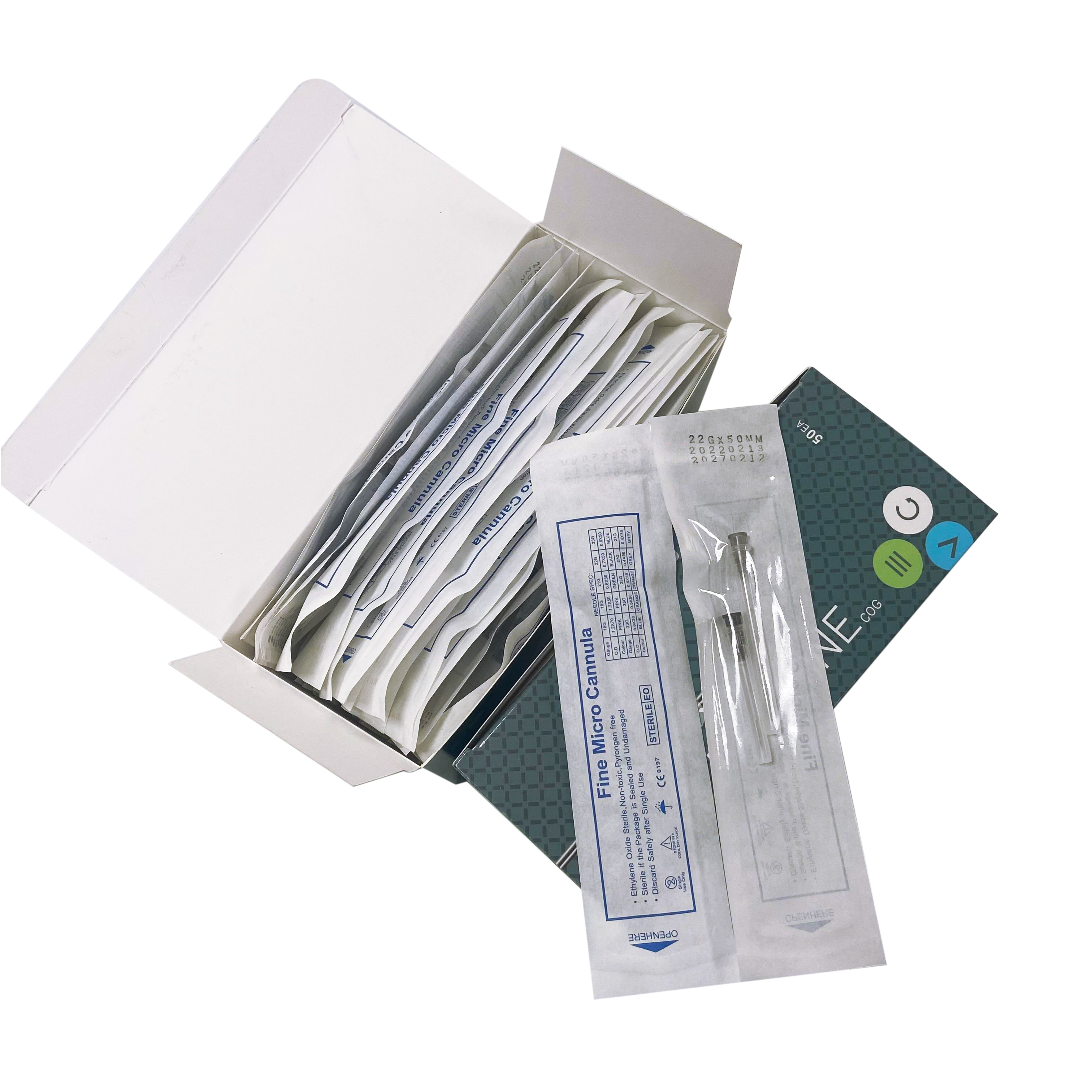CE Certified Factory Beauty Micro Blunt Cannula Stainless Steel Dermal Filler needle 25g & 50mm Microcannula Needles ISO Quality