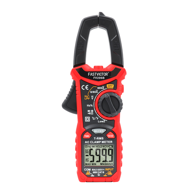 Portable automatic range clamp meter multimeter