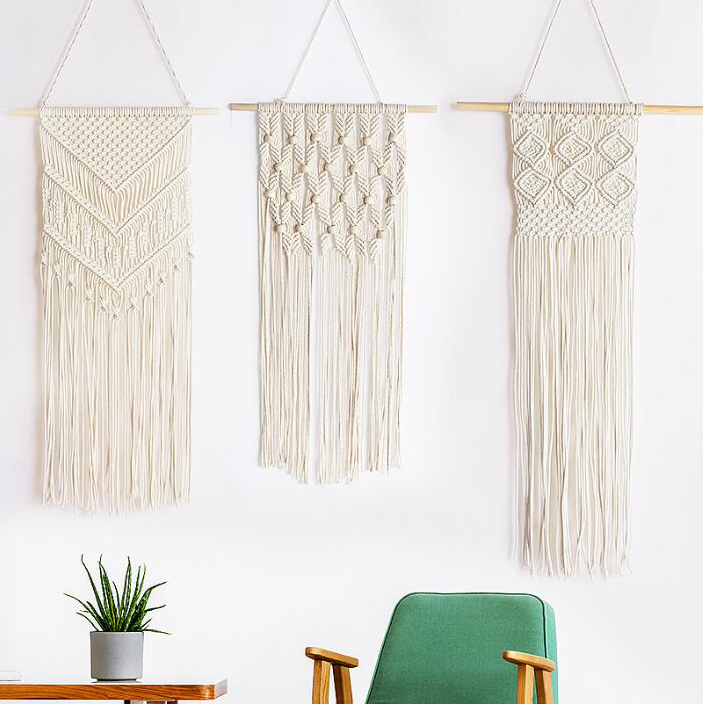 Macrame Woven Wall Hanging Boho Bohemian Home Geometric Art Decor Beautiful Decoration Tapestry