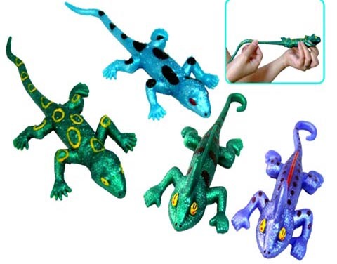 super stretch plastic lizard bulk animal stretch TPR toys