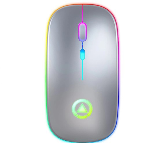 Wireless Mouse Silent Mute Rechargeable LED Colorful Lights Computer gaming Mouse pad