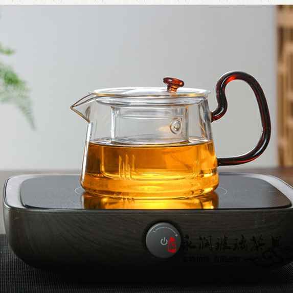 Large 580ML Food Grade Safe Resistant Glass Pot Teaware
