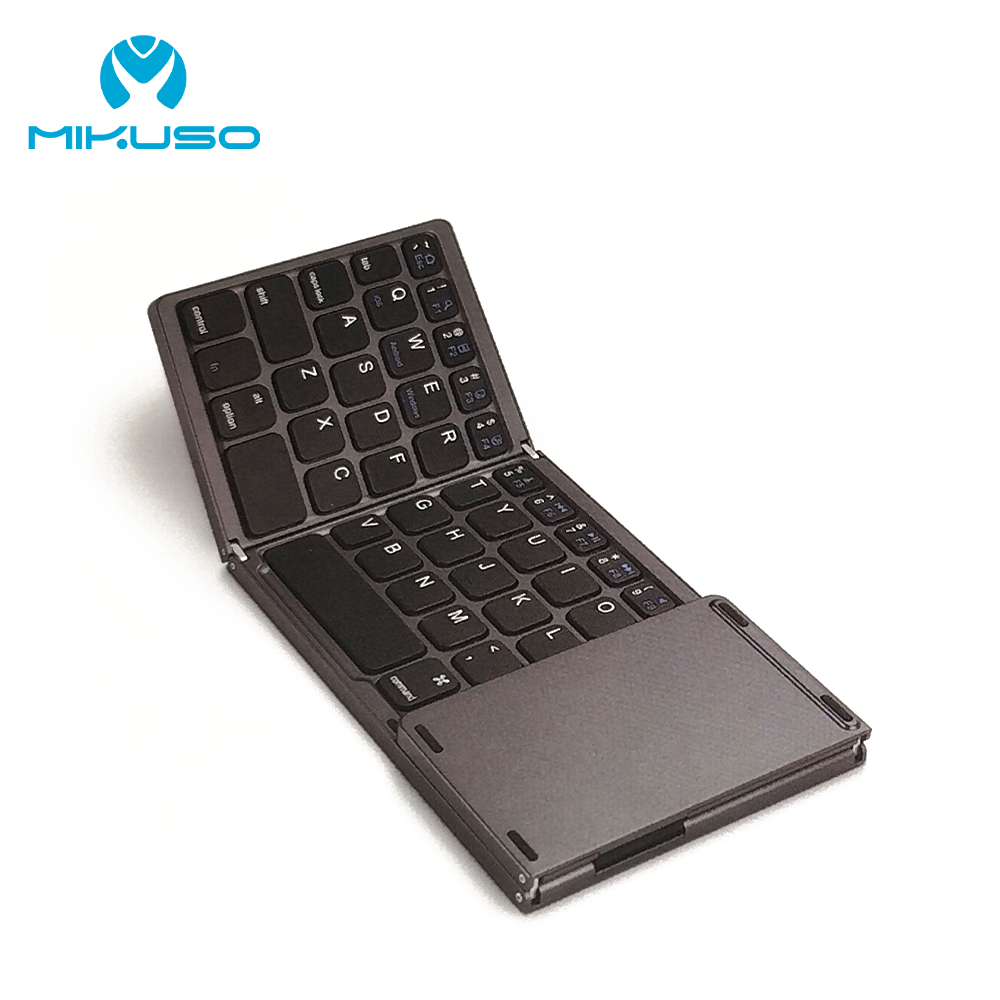 BTF35 Rechargeable Wireless Folding Keyboard, Portable Mini Keyboard, 64 Keys