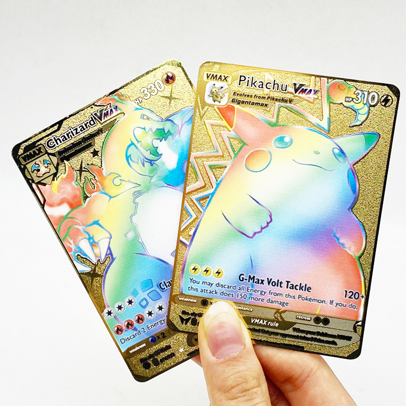 Лидер продаж, карточки Charizard blastise Venusaur Gold Metal Monster, карточки Charizard Vmax 1-го выпуска, Карманные игровые карточки