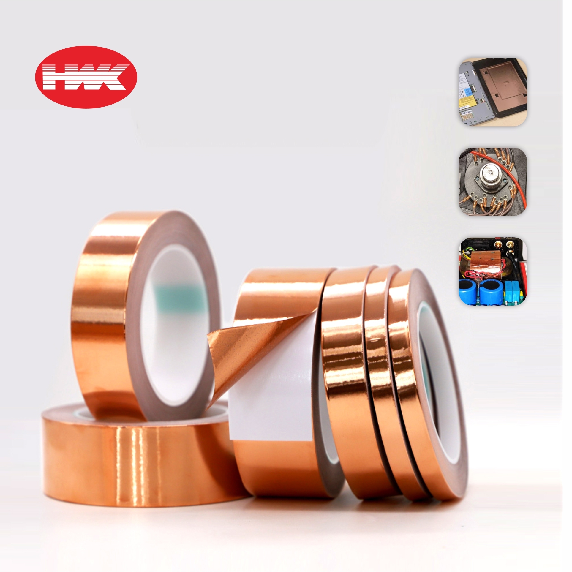 HWK Self Adhesive Crafts Electrical Repairs Shielding Stained Glass Conductive Copper Foil Tape