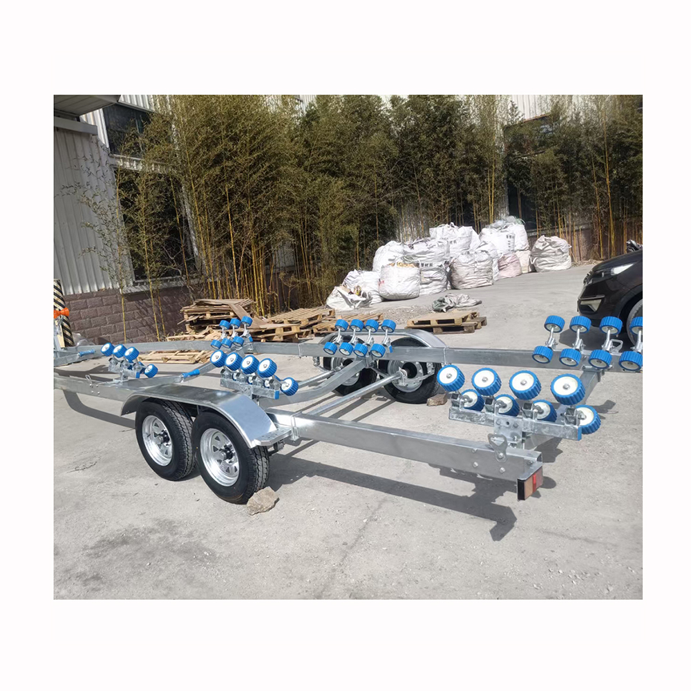 The Best Large High Quality Dual Axis Can Load 2500 Kg Boat Trailer Crain With Roller