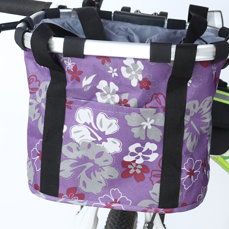 Multifunctional detachable large folding dog carrier bike basket front