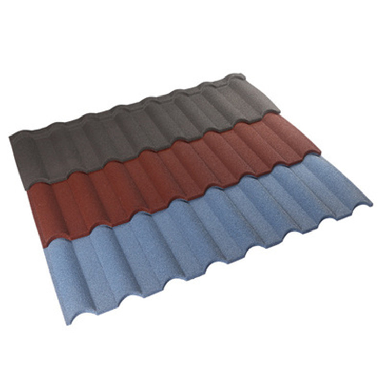 China roof tile roofing sheet galvanlume stone color coated metal roof tiles factory price